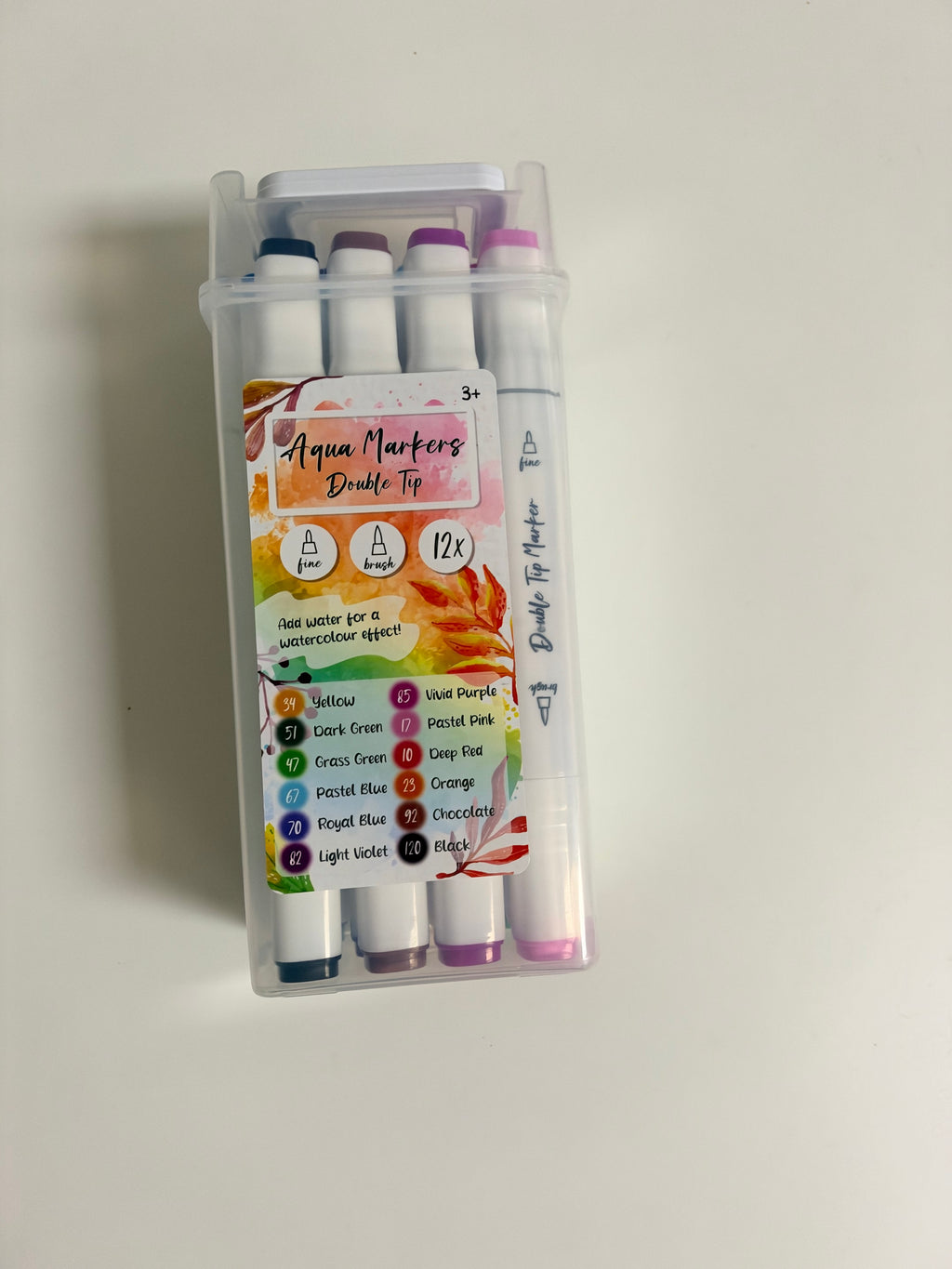 Aqua Markers Double Tip 12 stuks