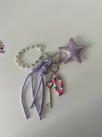 Lila ster met parels
