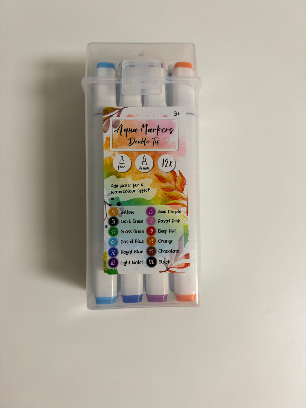 Aqua Markers Double Tip 12 stuks