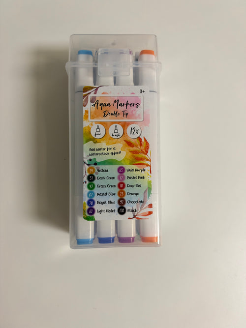 Aqua Markers Double Tip 12 stuks