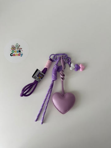 Lila hart met strikjes