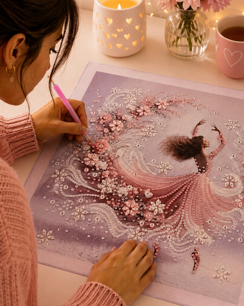 Diamond Painting – Bloeiende Elegantie