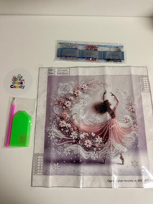 Diamond Painting – Bloeiende Elegantie set inhoud