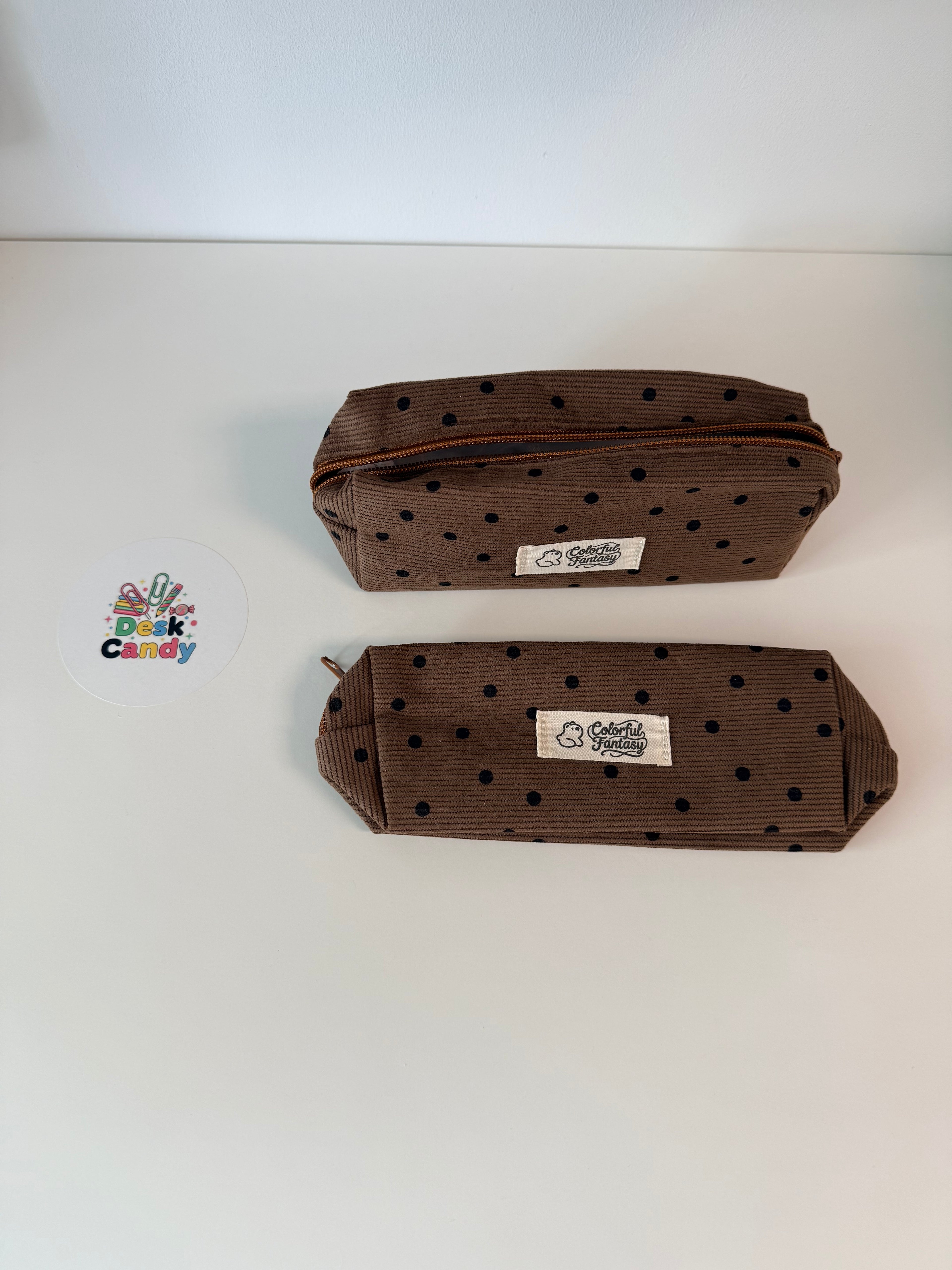 Mocha Dot Pencil Case